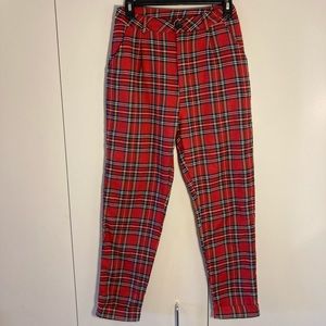 Red Plaid Pants
